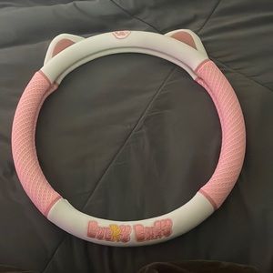 Brand New Pink And White Steering Wheel Cover